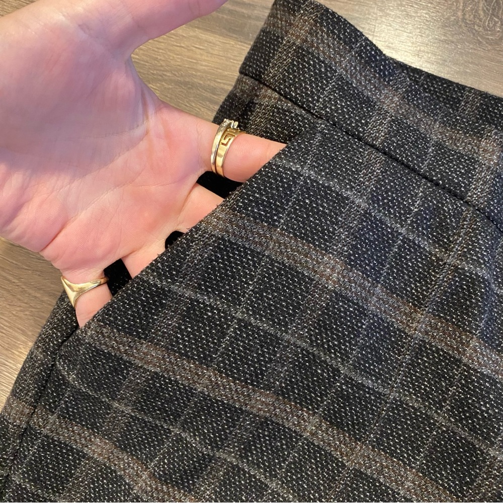 Maje Grey Plaid Trouser Pants View 4